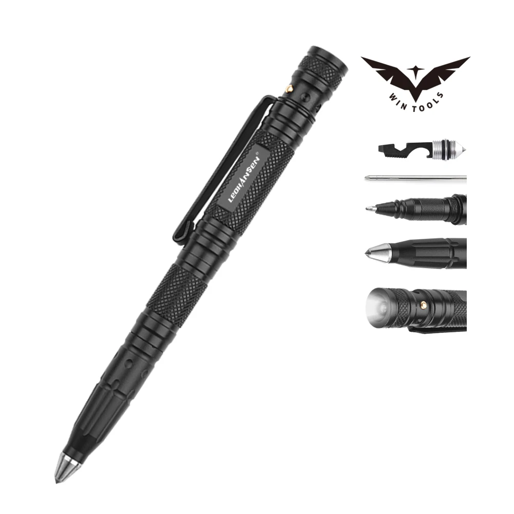 Outdoor Self Defense Products MultiTools  Emergency Survival Glass Breaker Tactical Pen with Flash Light