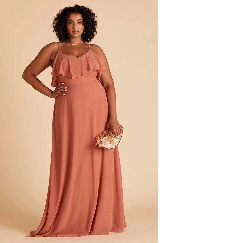 Women A-Line Bridesmaid Dress Girl Condole Belt off shoulder  Plus Size Long  Dresses 2020 New Products