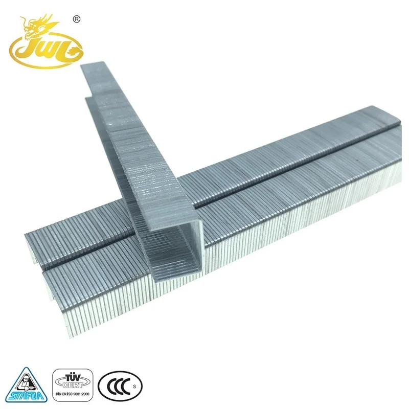 Hot Sale Galvanized Wire Sofa Fasteners 10F Series Staples 22GA Furniture Staple U-Type Nail