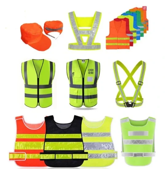 Zipper Safety Vest Outdoor Construction Worker Safety Reflective Vest