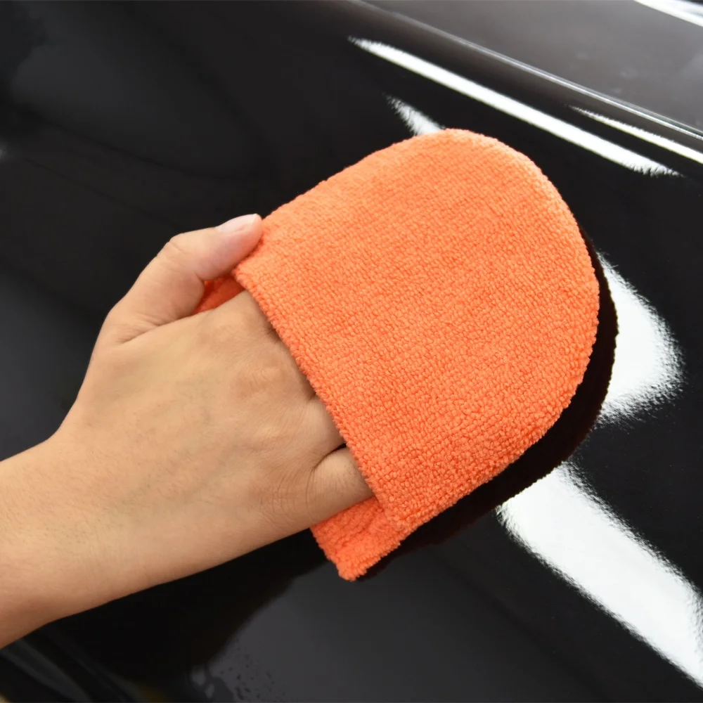 Microfiber Wax Foam Applicator Pad With Finger Pocket