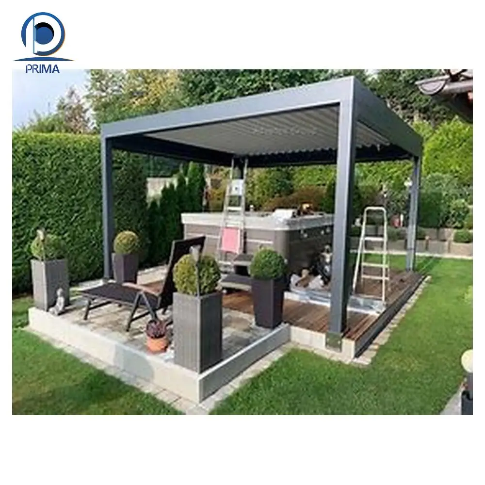 PRIMA free stand movable aluminum pergola for house roof modern outdoor pergola