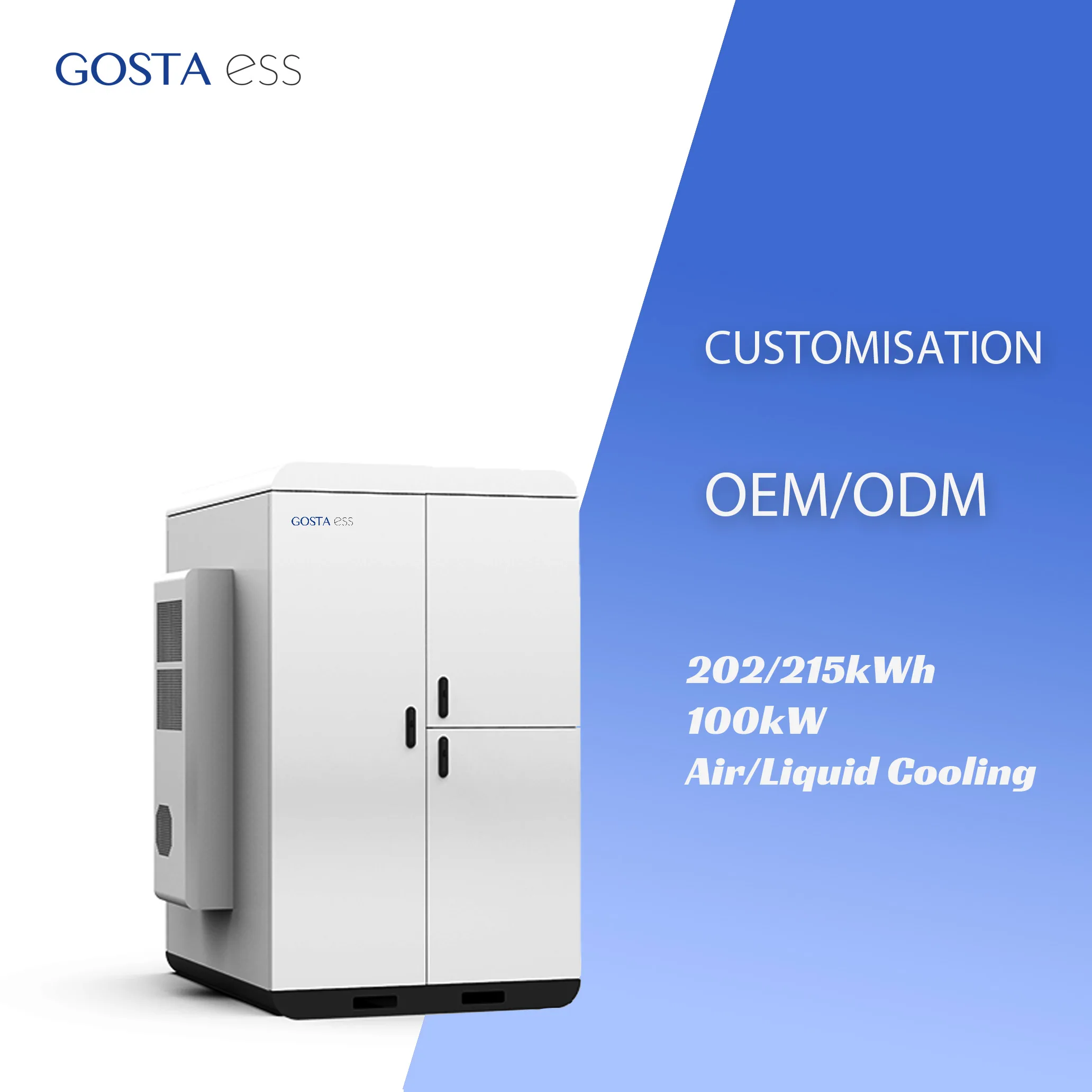 Наружные литиевые батареи GOSTA CAS215K IP55 IP65 с вентиляторами и кондиционером для предотвращения насекомых серверный шкаф снаружи