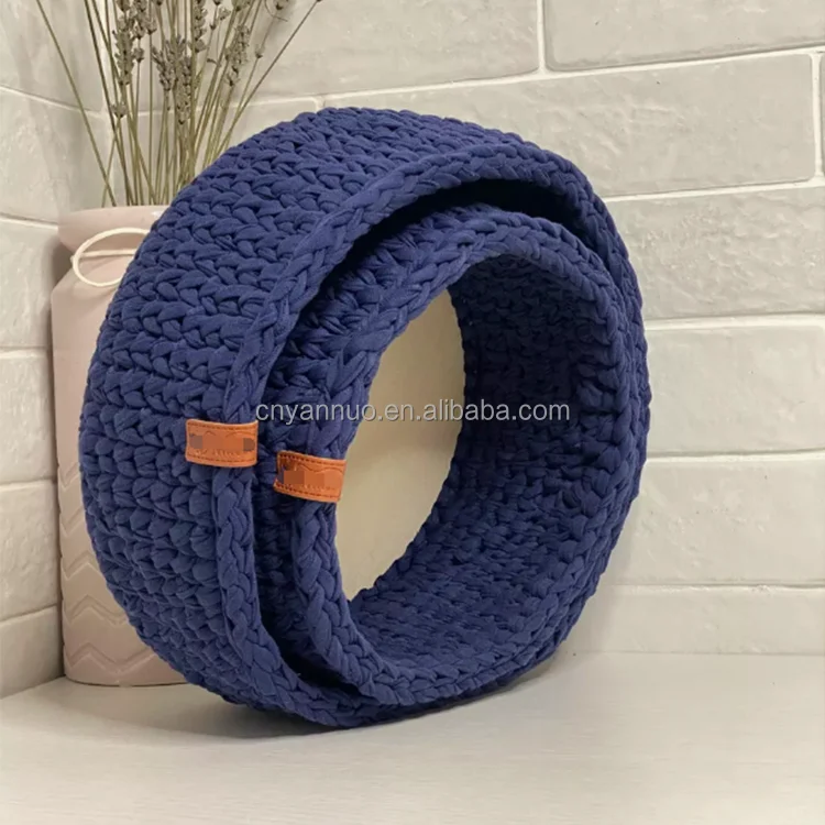 Crochet Patterns Custom Cotton Woven Organizers Storage Nursery Bin Kids Braided Easter Storage Baskets for Toys