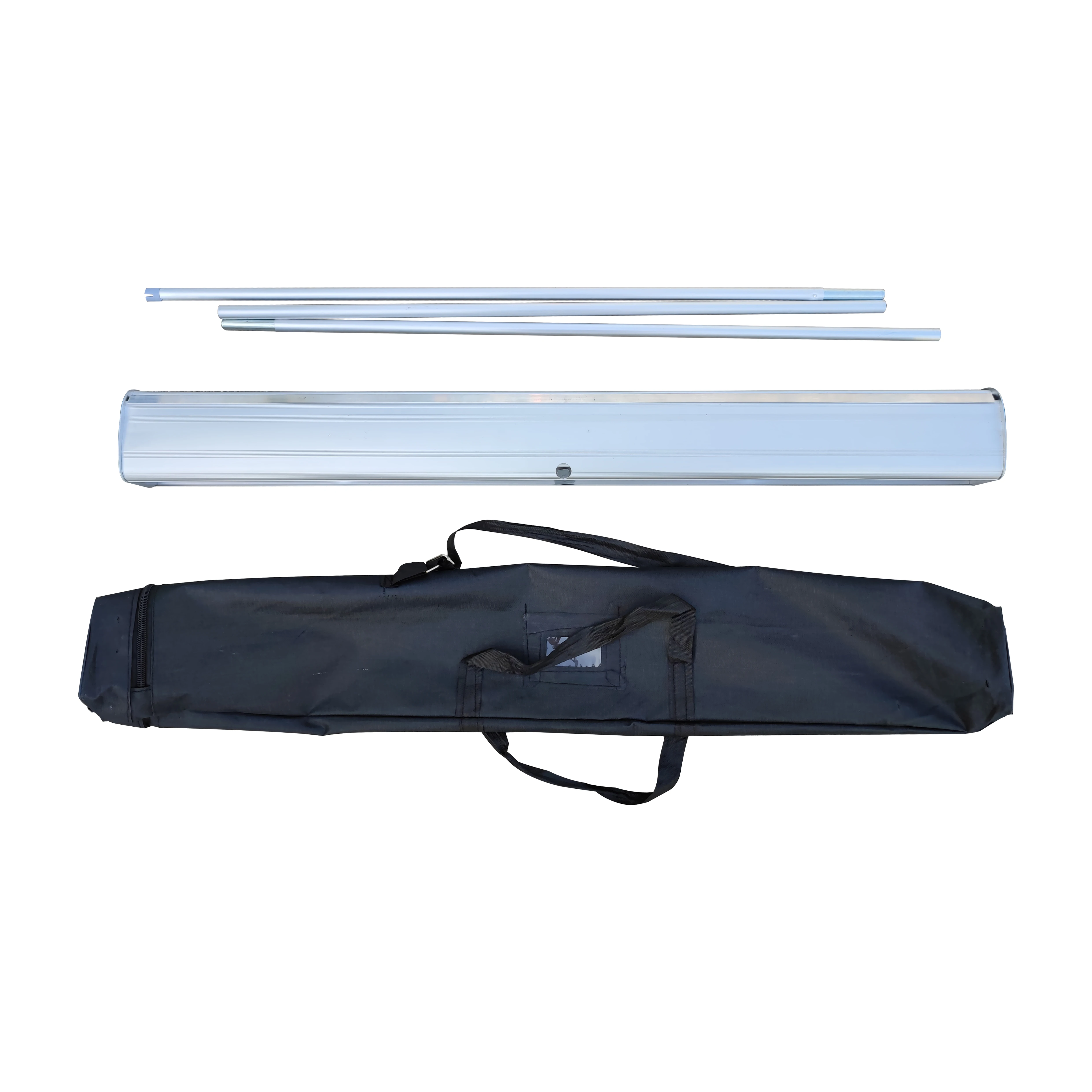 Portable Aluminum Rotating Banner Stand Roll up Display Stand for Exhibitions and Activities Fabric Roll up Banner Display