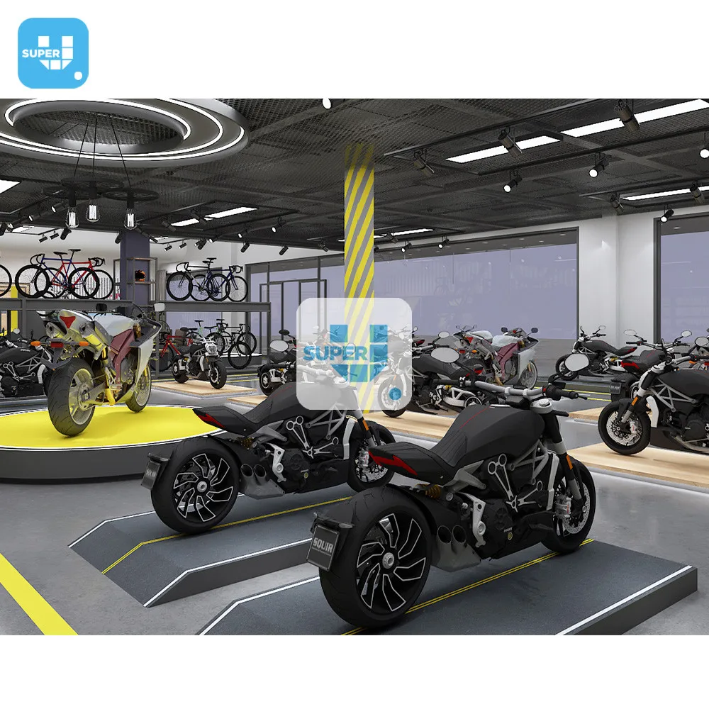 Модный магазин мотоциклов интерьерный дизайн индивидуальный розничная продажа украшение модный Шоурум для