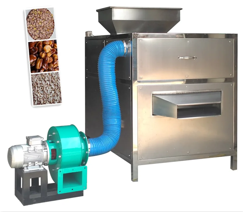 Small quality stainless steel roasted peanut dry peeling machine/peanut skin dry way sheller peeling machine