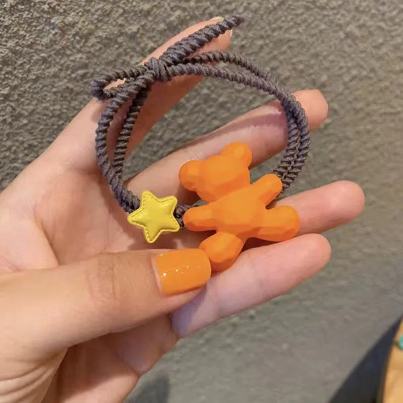 New arrival Korea Colorful Candy color bear star kinds elastic hair ties hair bobbles hair ropes