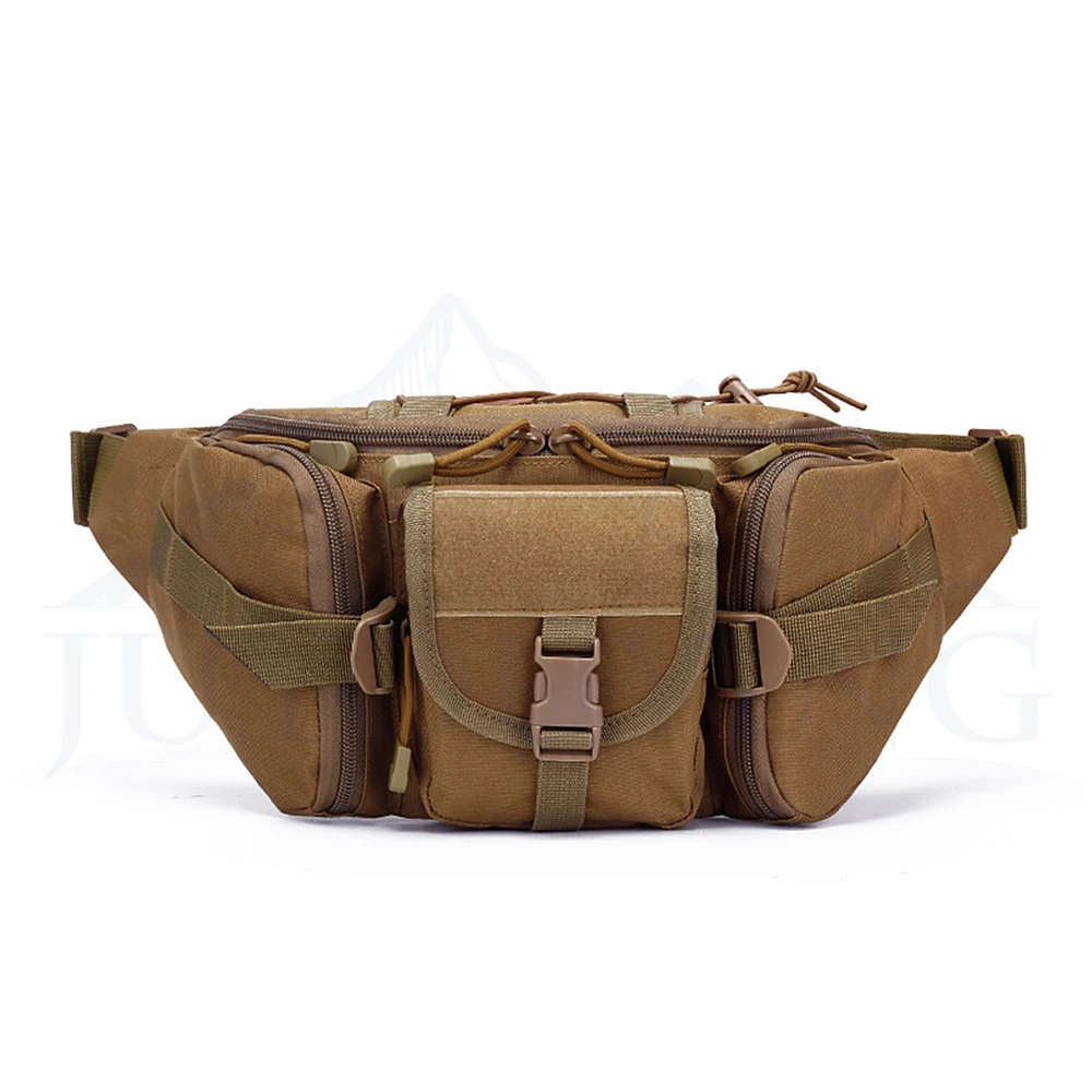 Outdoor Riding Waterproof Fanny Pack Camouflage Multifunctional Tactical Fanny Pack for Men Hiking Fanny Pack Chest Bag