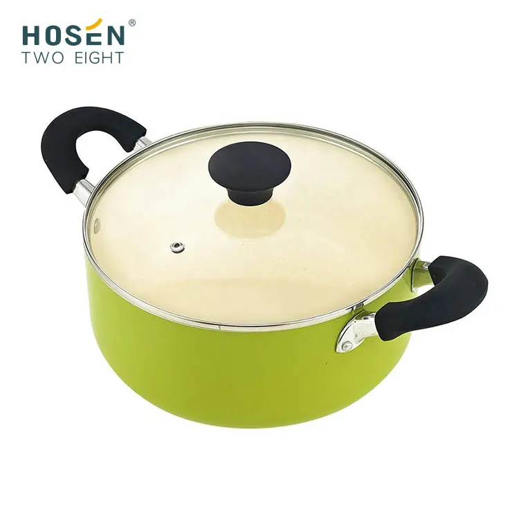 10Pcs Olive Green Non Stick Frying Pans Saucepan Sets With Cooking Spatula And Spoon Aluminum Cookware Cooking Pots Set