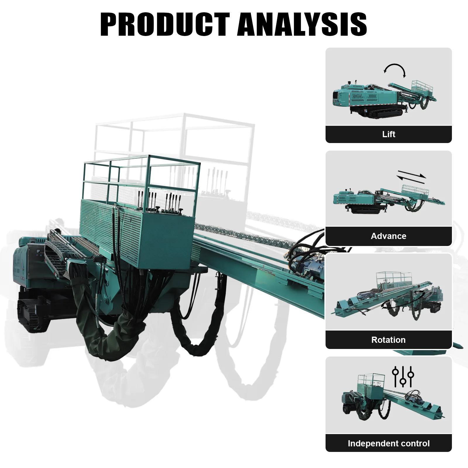 Tunnel boring machine 20m multi-arm large drilling machine for tunnel blasting