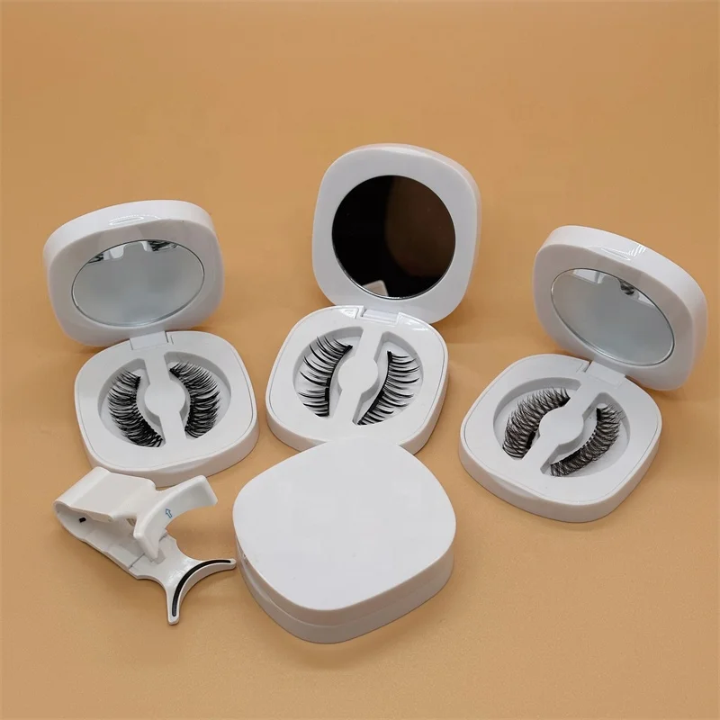2024 Suland New Arrival Customize 3d natural  little devil eyelash with hard /soft magnetic lash in VELVET bag