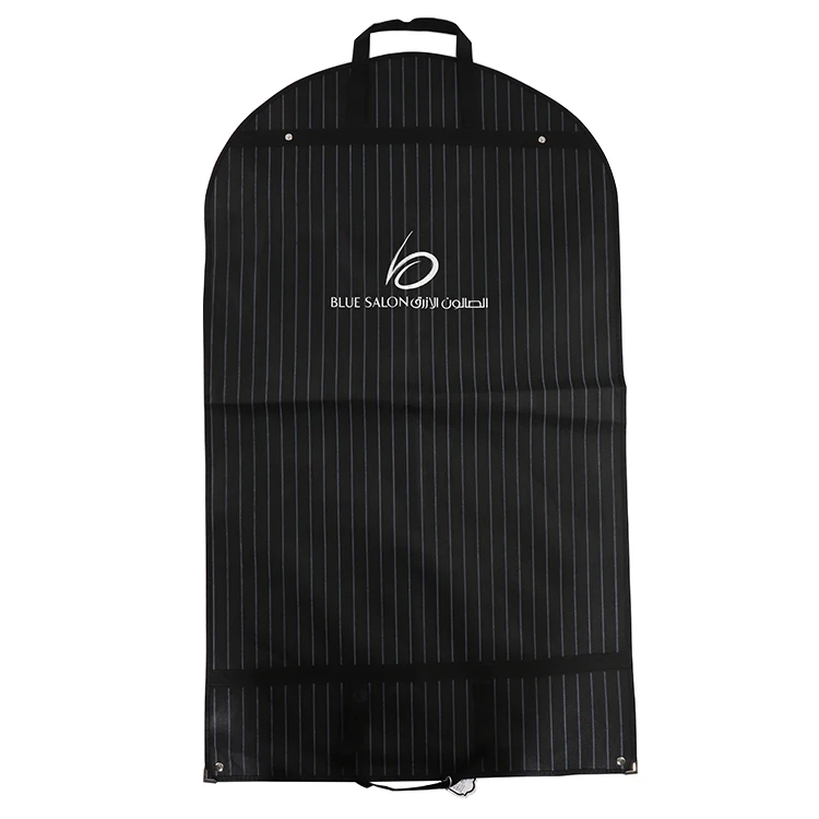 Custom wholesale luxury non woven printed garment bag with zipper