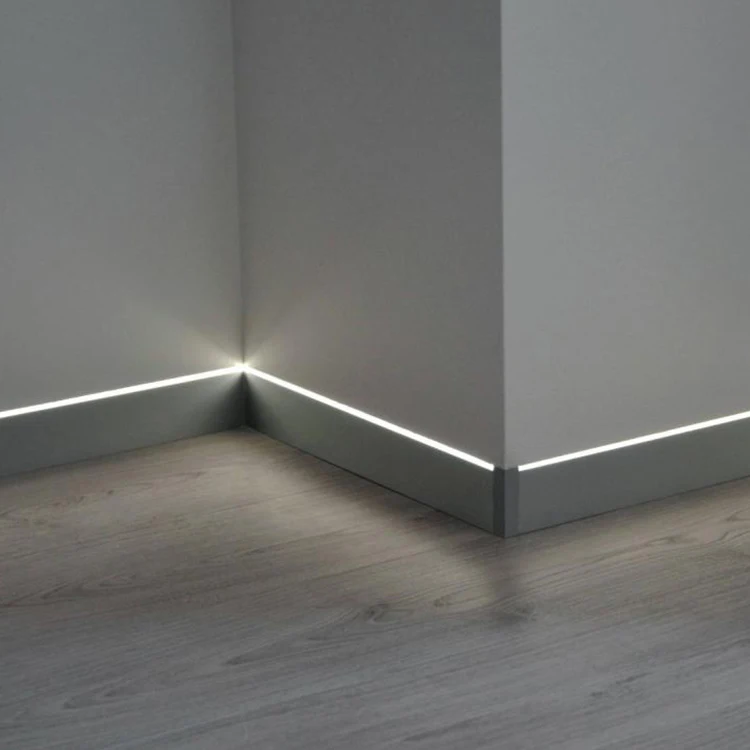 Jiangsu Factory Impact Resistant White Pvc Skirting Board 120Mm Pvc Plastic Baseboards