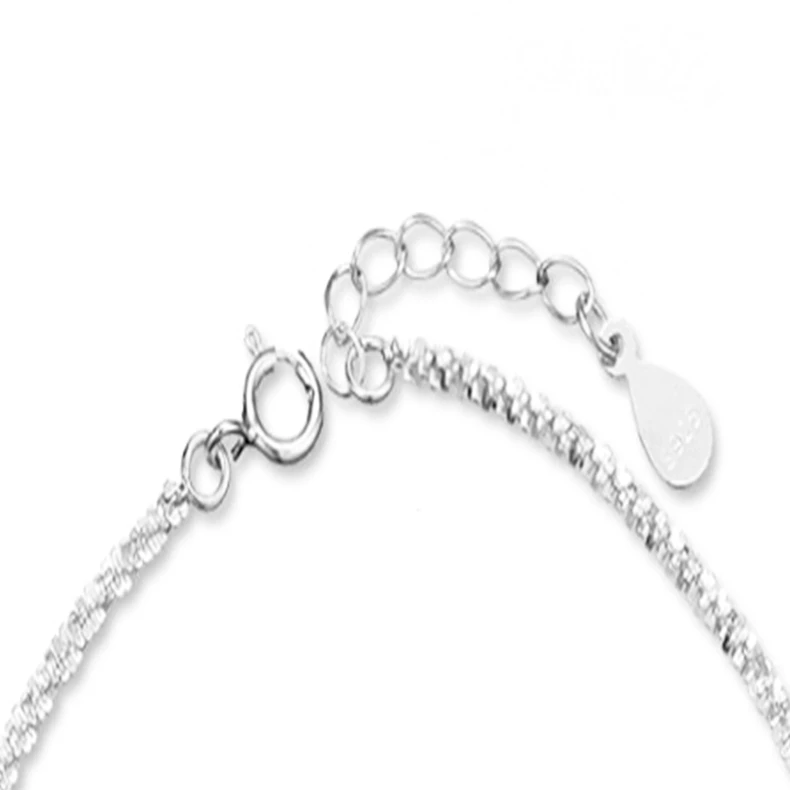 Pure silver sparkling Bracelet temperament female