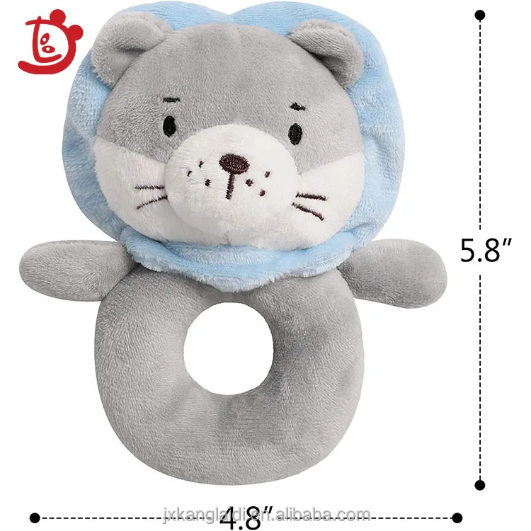 factory direct sale 2021 plush lion toy Cute rattle for babies
