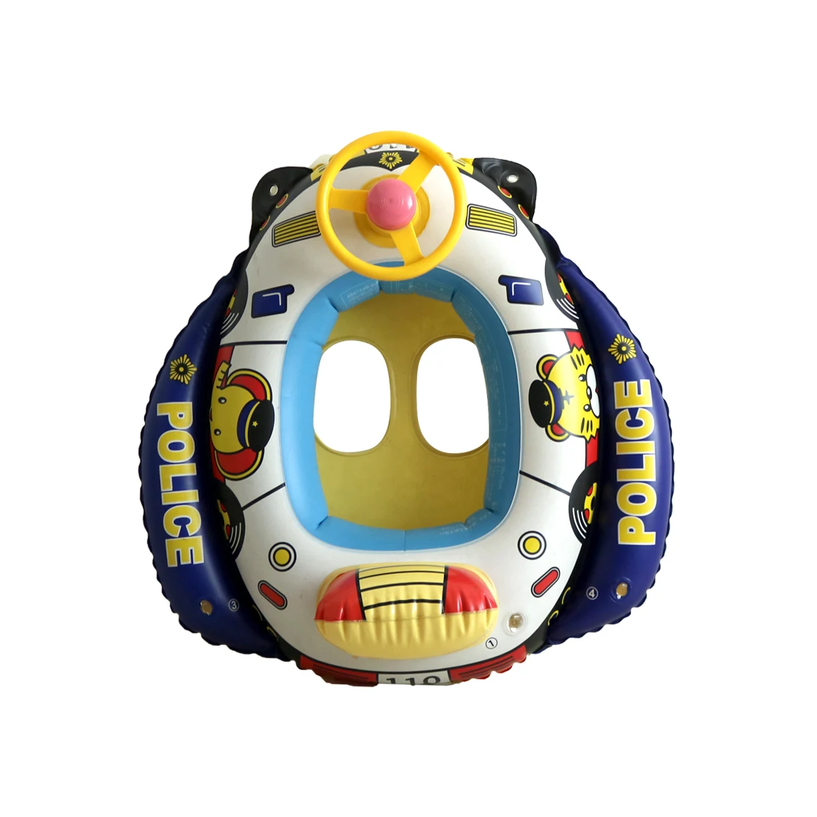 Panda Car Shaped Baby Float Swimming Ring Inflatable Baby Float Seat for Water Fun