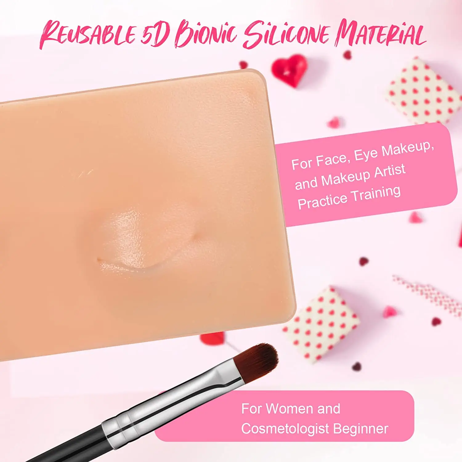 Mannequin head Practice Face Board 3D Realistic Pad for Makeup Beauty Salon