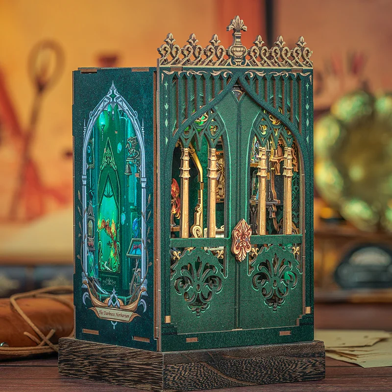 CuteBee DIY Dollhouse Collectibles Darkness Herbarium Miniature Dollhouse Wooden Jigsaw Puzzles Book Nook as Christmas Gift