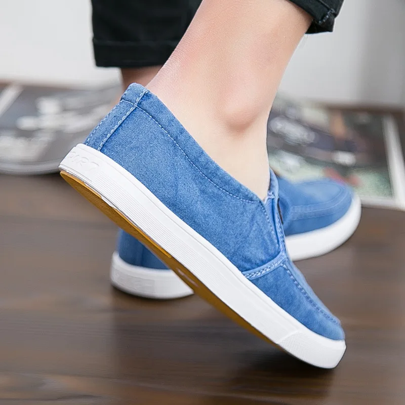 New Old Beijing Cloth Loafers Korean Slip On Shoes Men Casual Shoes