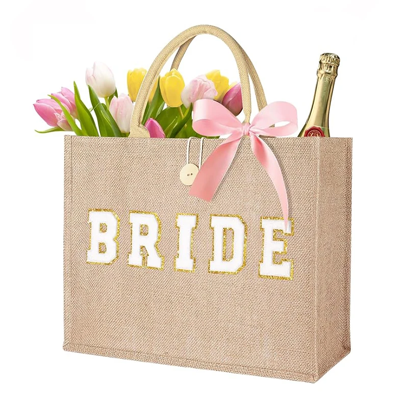 High Quality Natural Recycled Burlap Bag Jute Bag With Custom Logo And Handle