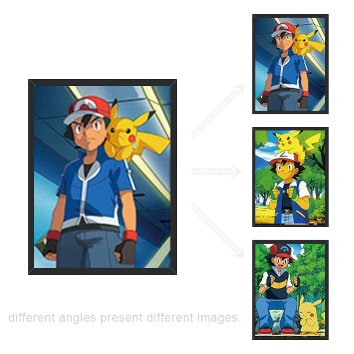 400 Designs Ready To Ship Wholesale 3D Flip Lenticular Poster Anime Prints 12x16 Picture 3D Flip Lenticular Anime Poster