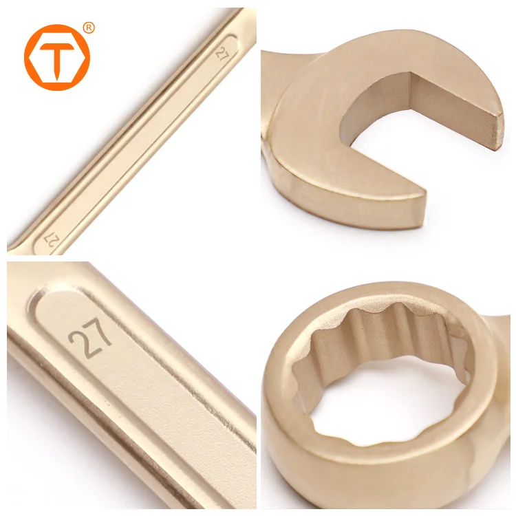 Non Sparking Tools 27mm 32mm Spanner Aluminum Bronze Heavy Duty Combination Wrench