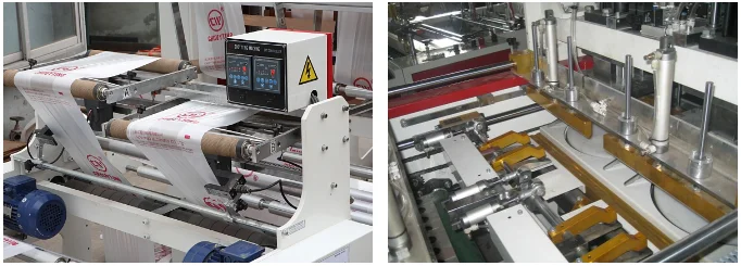 high speed with good quality full automatic T-shirt bag making machine handle bag nylon pe bidodegradable