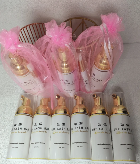 wholesale eyelash cleaning foam foam eyelash cleaner vegan lash shampoo private label lashshampoo for eyelashes extension