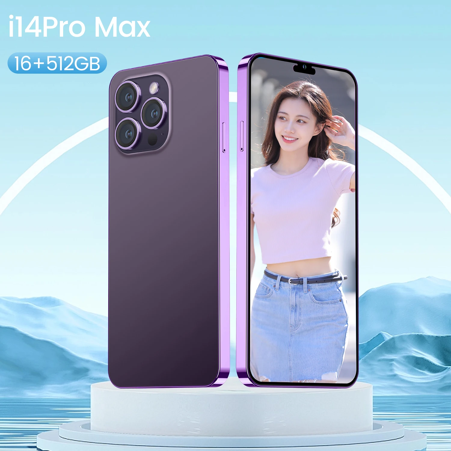 2023 Original Dual Card Dual Smartphone For i14 Pro Max Unlock Cellphone Cell Smart Android Mobile Phone