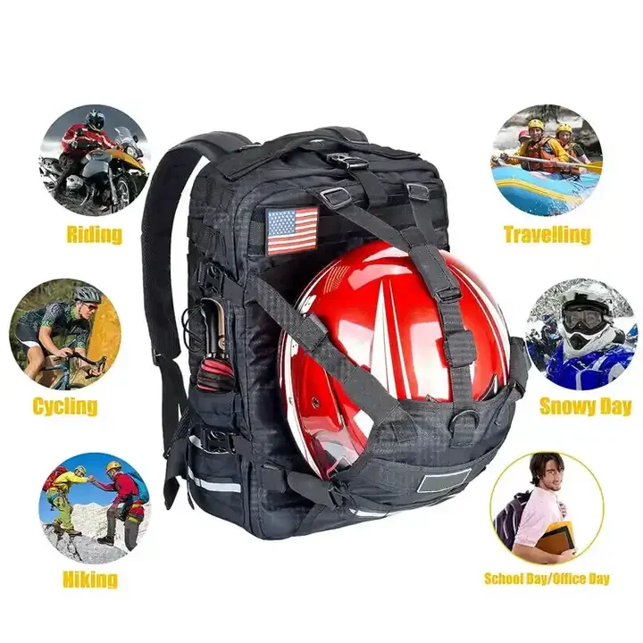 Waterproof Large Capacity Expandable Motorcycle Cycling Helmet Backpack