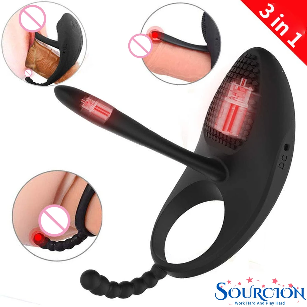 SWT Penis Vibration Ring Cock Prostata Massage Delay Ejaculation Clitoris Stimulator Anal Beads Vibro Panties Sex Toys For Adult