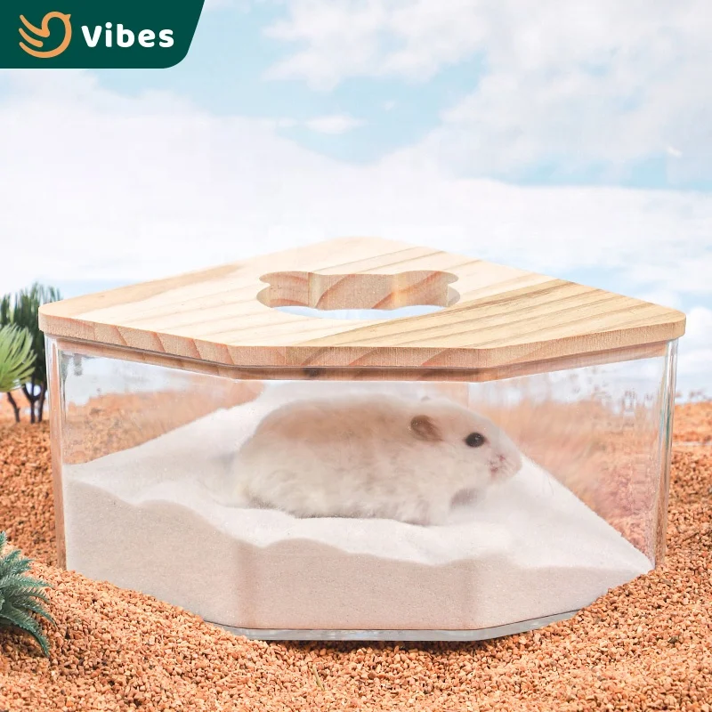 New Design Multi-shapes Transparent Easy Clean Hamster-bath Tub Shower Cage Duty Bath For Hamster With Lid