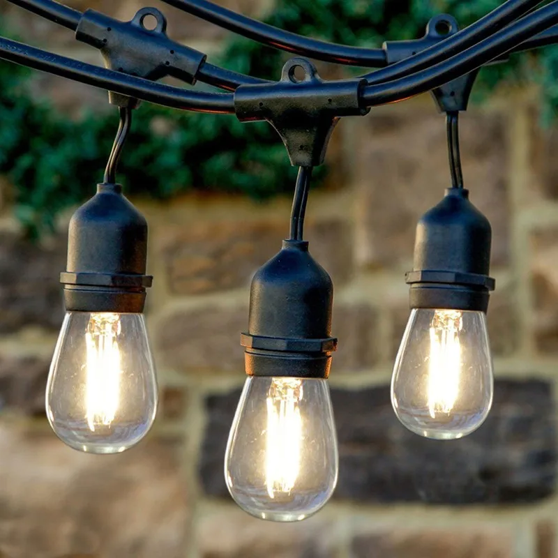 12 volt safe outdoor string lights hanging or fixed type warm light led string lights