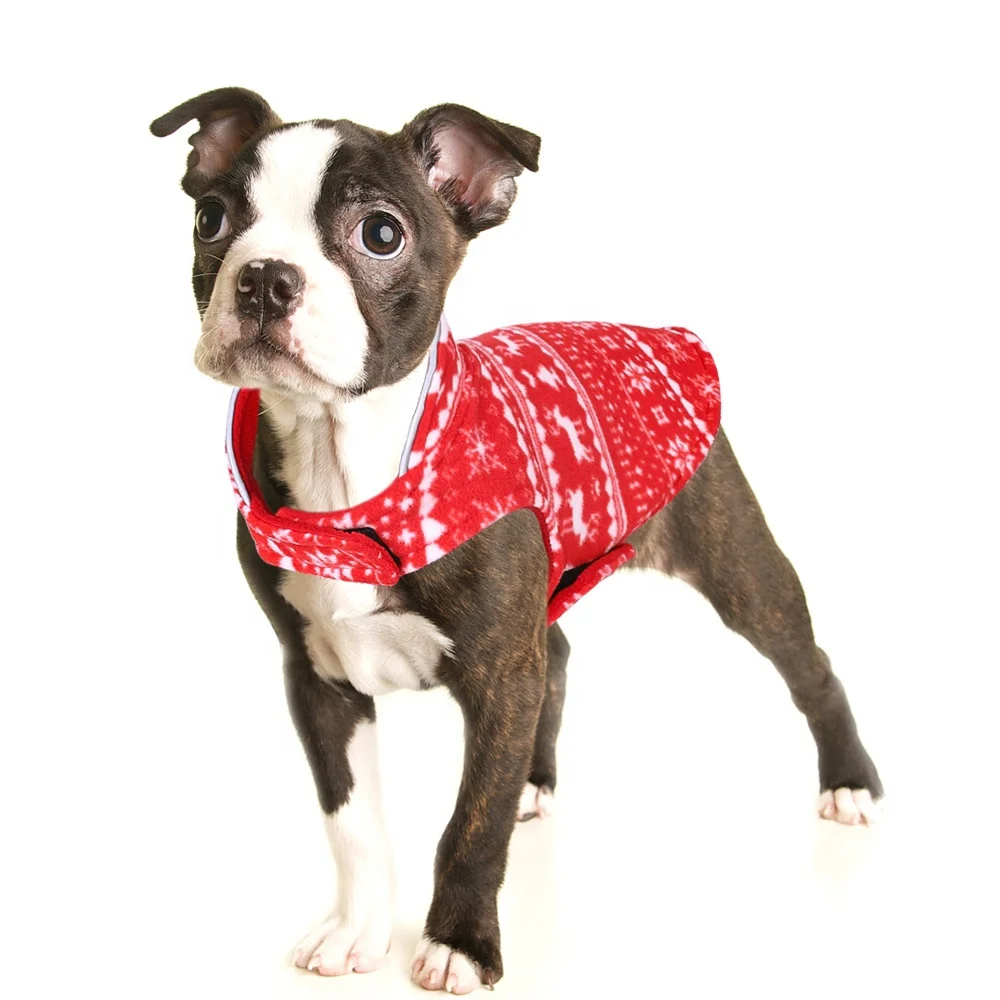 Reversible Pet Christmas Clothes Warm Vest Christmas Clothing Coat Year Costume for Puppy Chihuahua Dog New Anhui Fleece Winter