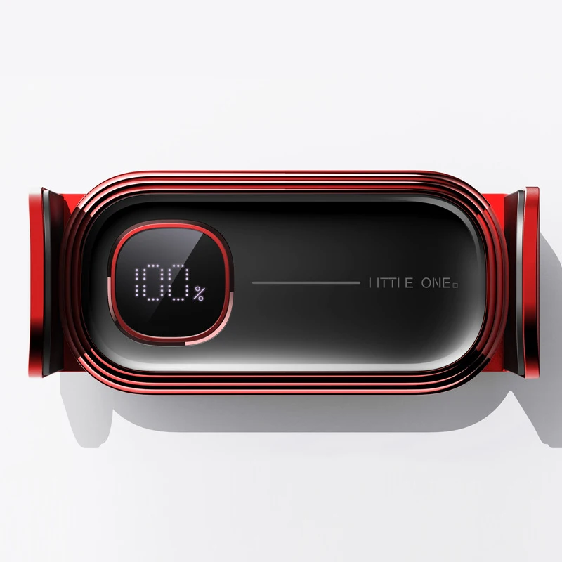 Stable electric phone holder for car air vent dashboard mobile phone mount with power display automatic locking cell phone mount