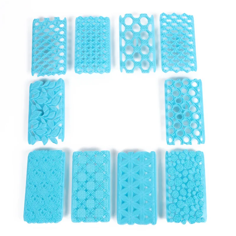 Cake Fondant Embossing Mould Fondant Art Embosser Cookie Cutter Mold For Cake Fondant Cupcake Decoration Imprint Mat Baking Tool