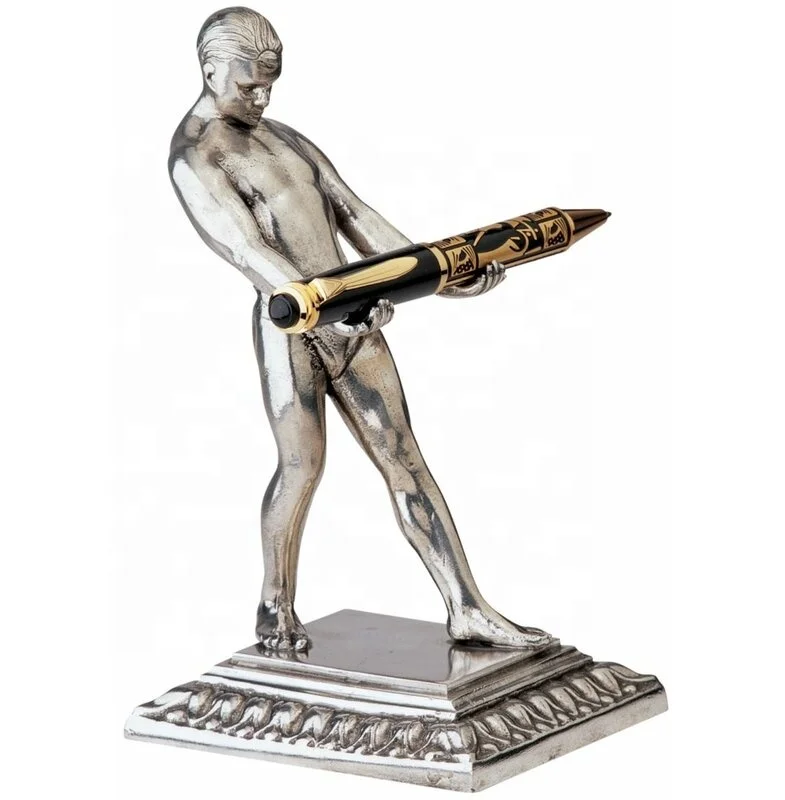 Resin Sculpture Strong Man Pen Holder Polyresin Statue Statues Are Suitable for All Families
