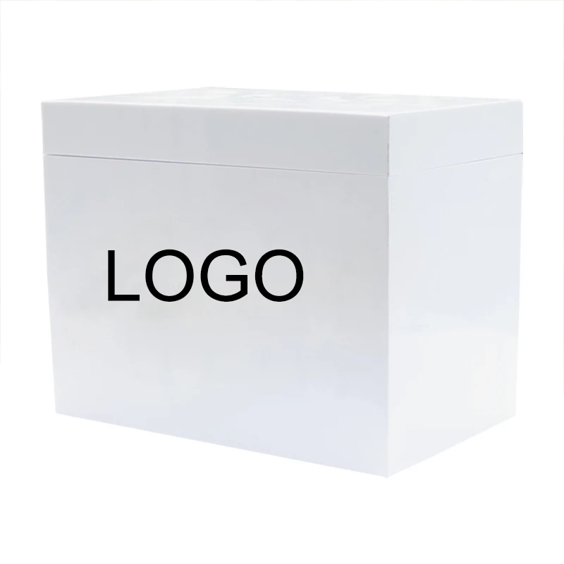 15 Tiles White Acrylic Lash Storage Box With Black Veins