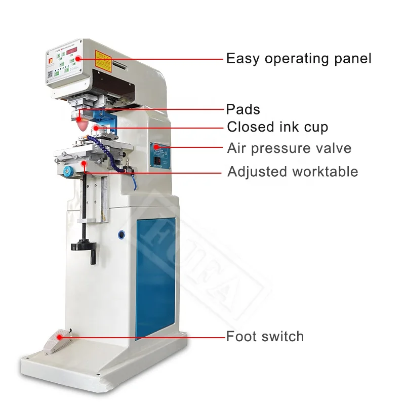 High quality China  single color pad printing machine for plastic parts / ink cup pad printer