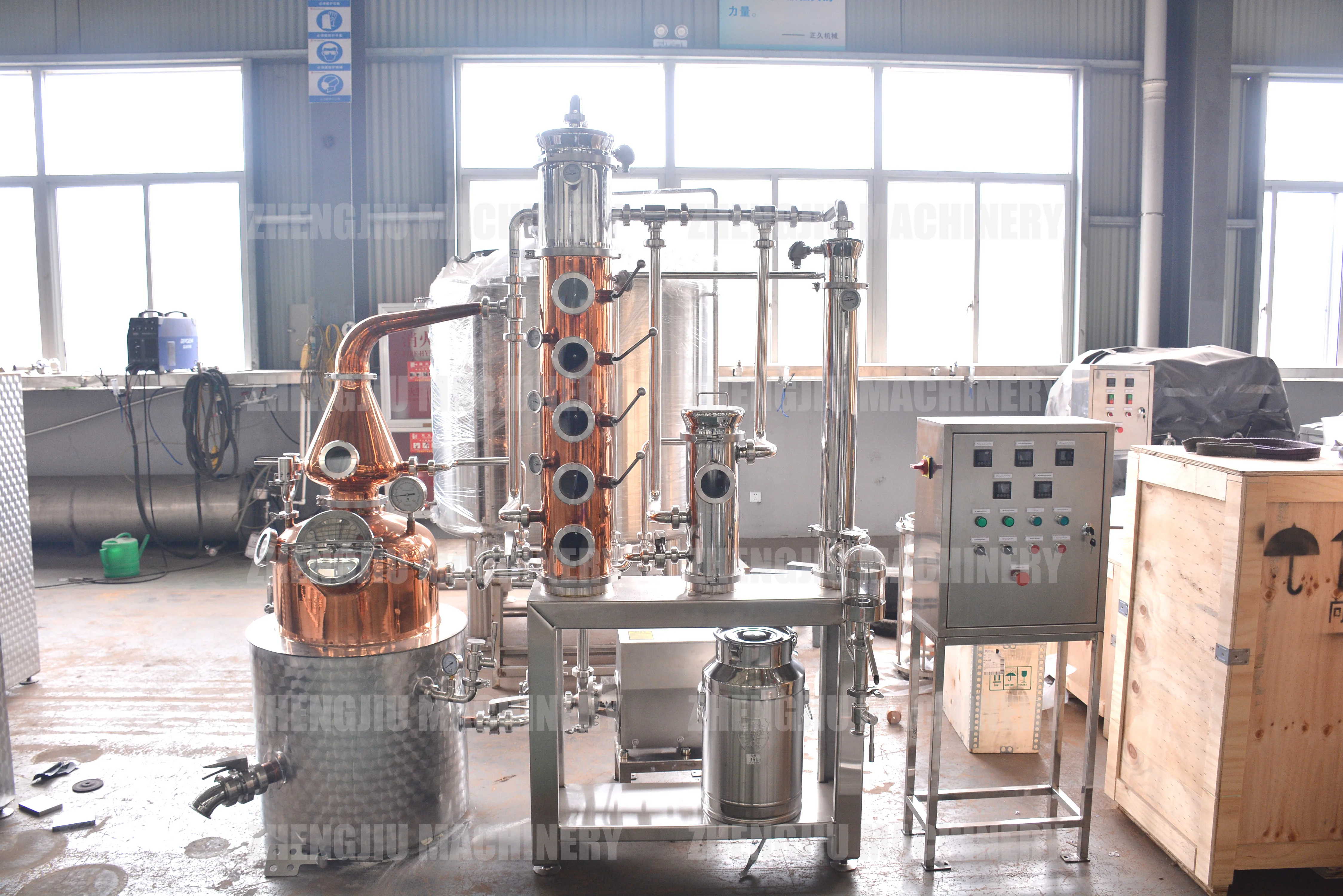100 Liter Copper Distillation Equipment Moonshine Distiller Alcohol Still