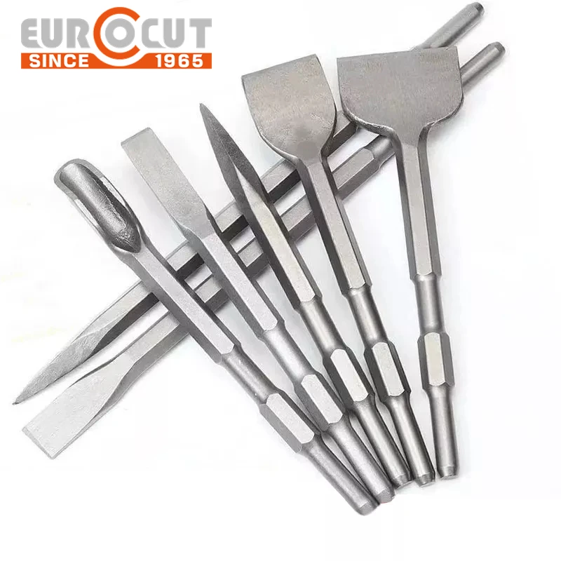 EUROCUT Chisel SDS Shank Hammer Hard Breaker Impact Chisel For Concrete Pitch