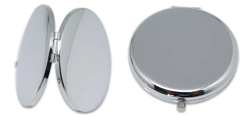 New Style Souvenir round double side metal pocket mirror gold plated make up compact mirror customized logo