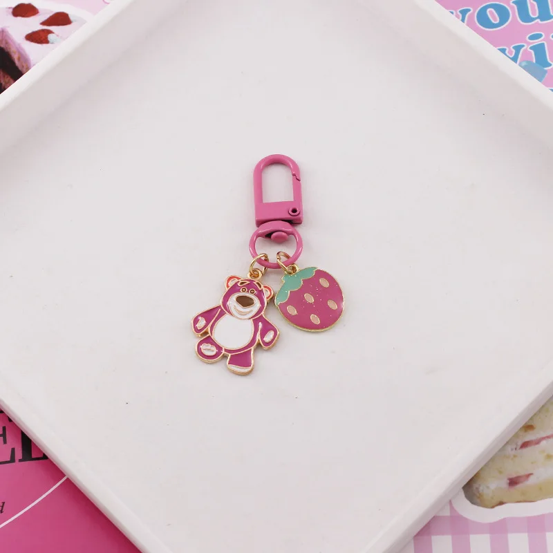 Lovely Cartoon Mouse Lot so Bear Design Metal Key Chains Anti-Lost Keyrings Backpack Bag Pendant Car Key Decoration Accessory