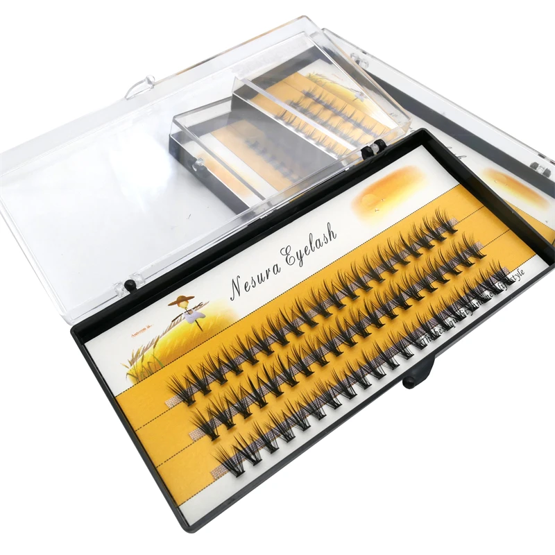 Бесплатные образцы Lashes3d оптовая продажа поставщик 10D 0D 30D цвет объем вееры для ресниц предварительно изготовленные кластер