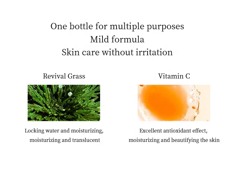 Private Label Vita-C Glycolic Revival Grass Brightening Serum for gentle exfoliation 30ml