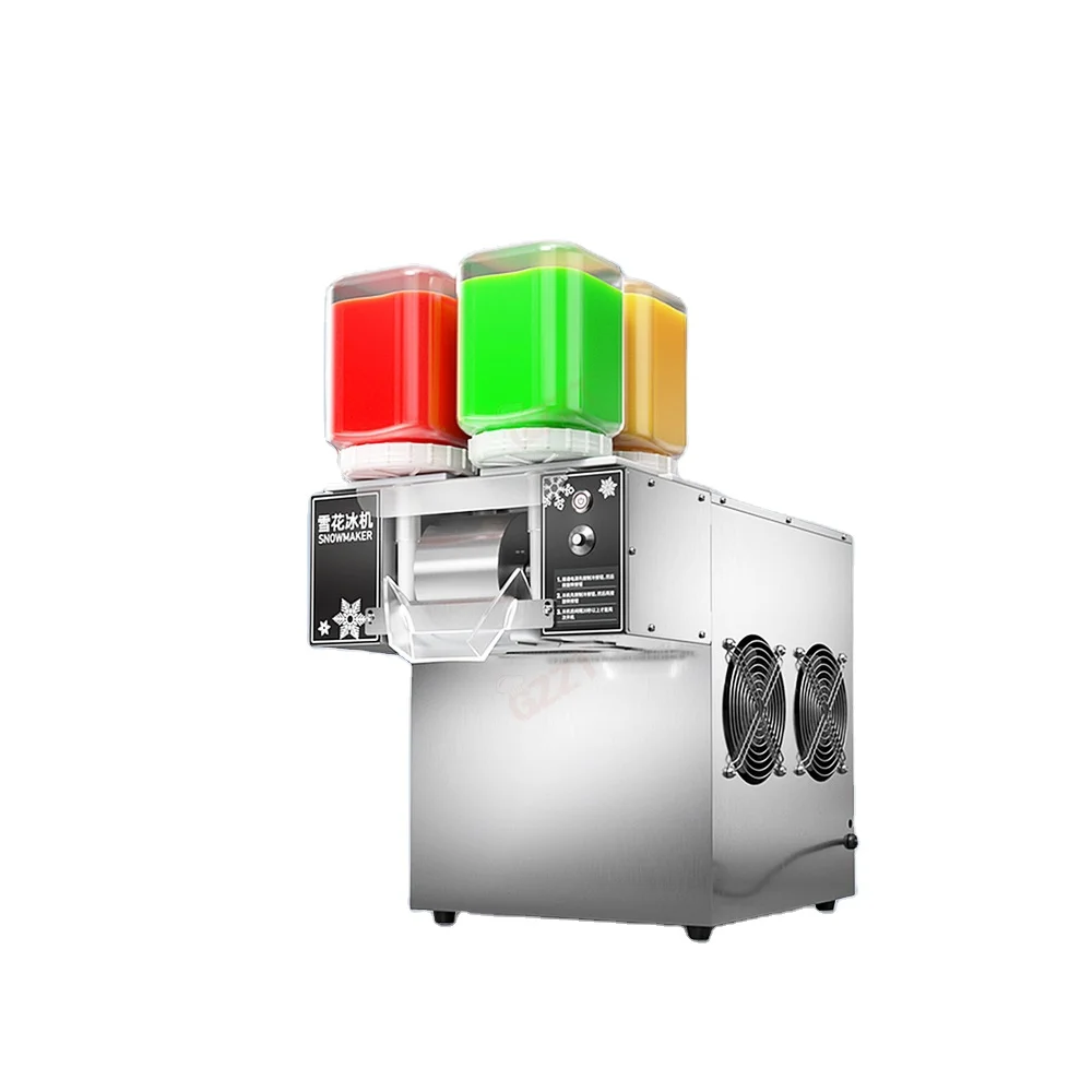 110 220V 120kg/day Air Cooling Commercial Snow Ice Cream Making Machine Dessert Shop 4 Flavors Together Automatic Bingsu Machine