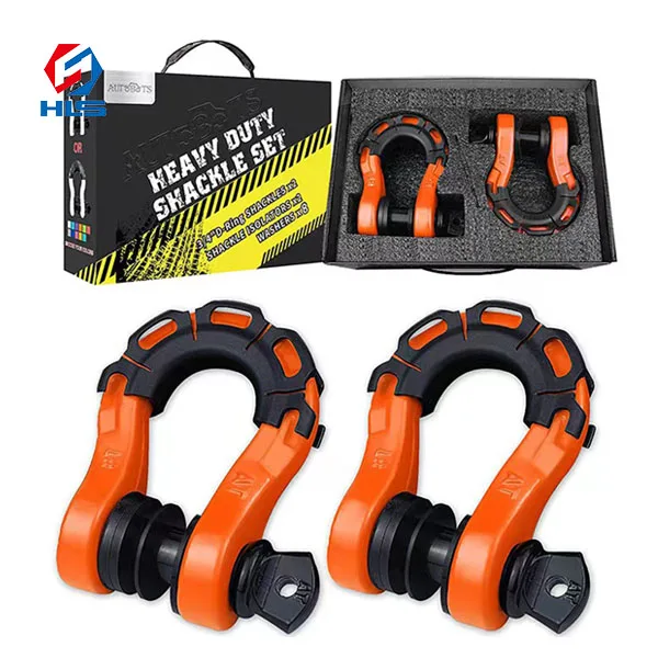 Trailer Shackle Drop Forged Hitch Receiver 8Ton Towing Shackle Forged 7/8' D Ring Bow Shackles