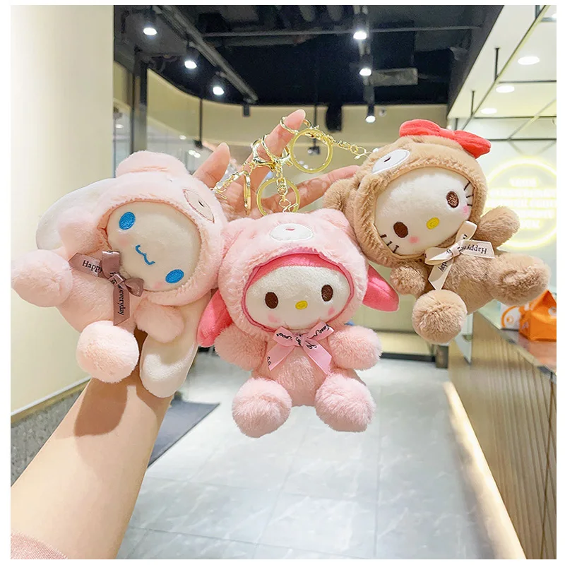 Милый брелок Sanrio 5 дюймов декоративные аксессуары кошелек сумка рюкзак очаровательный плюшевый для женщин и девочек