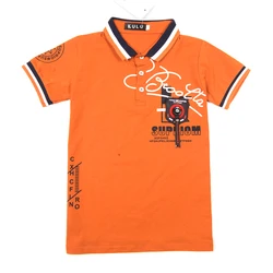 stock wholesale Stylish kids summer clothing Print Design Leather label baby boy polo shirts 100% cotton kids t shirt
